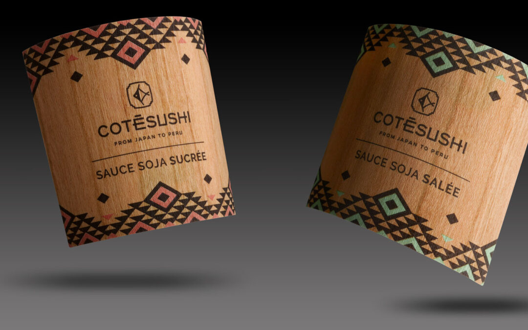 Une étiquettes haut de gamme pour notre client Coté Sushi