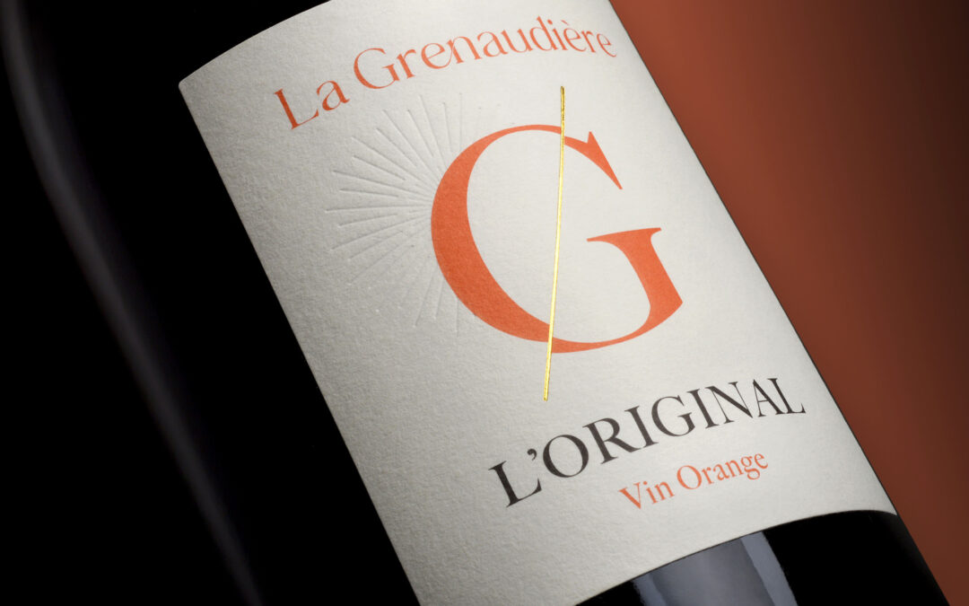 An impactful label for the orange wine L’ORIGINAL de la Grenaudière.